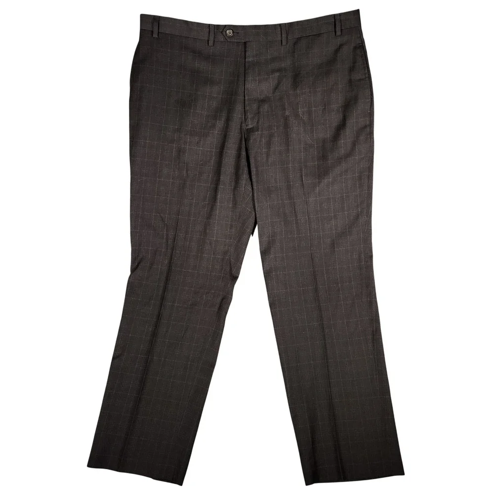 Ralph Ralph Lauren Dress Pants Mens 38x29 Charcoal Grey Excellent Windowpane